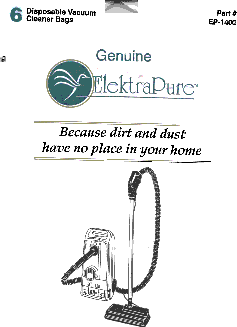 ElectraPure Canister Bags 6Pk